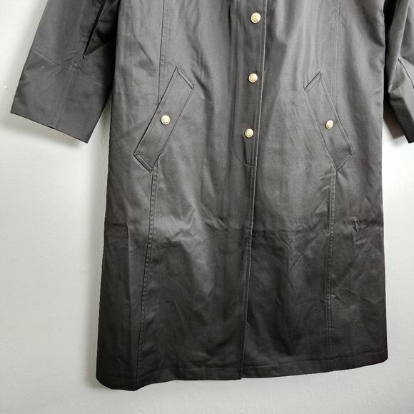 J.Crew NWT Long Barn Coat Waxed Cotton Twill Brown XS Petite Removable Vest - Picture 8 of 16